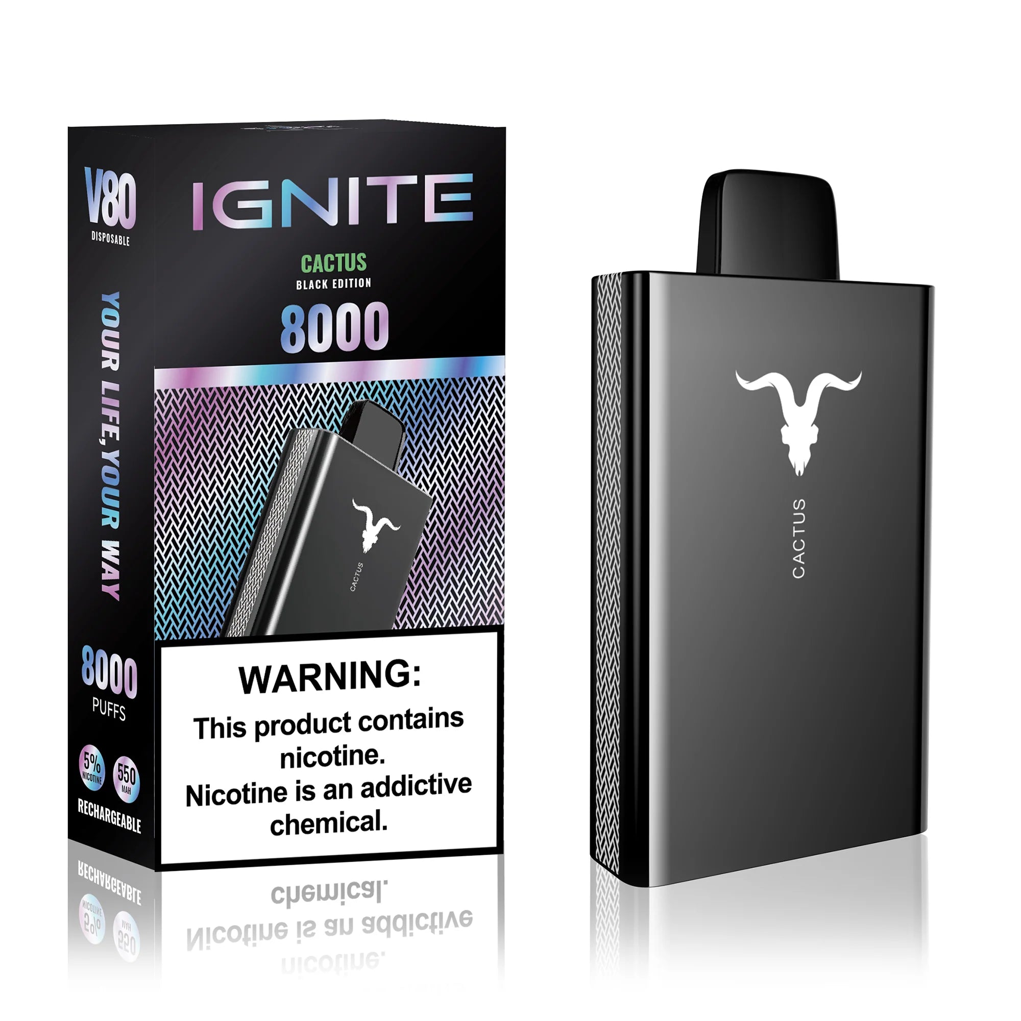 CAIXA IGNITE V80 BLACK 5% NICOTINE - 10 UNIDADES 3