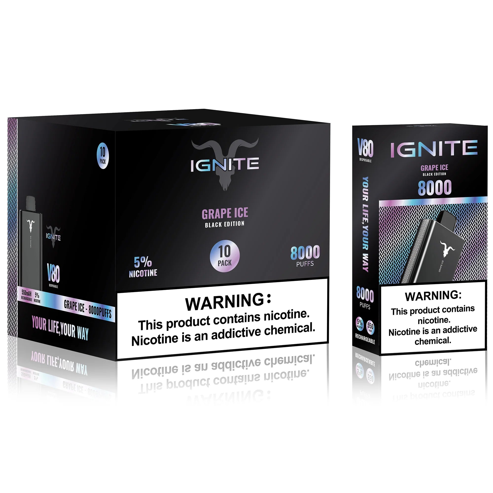 CAIXA IGNITE V80 BLACK 5% NICOTINE - 10 UNIDADES 1