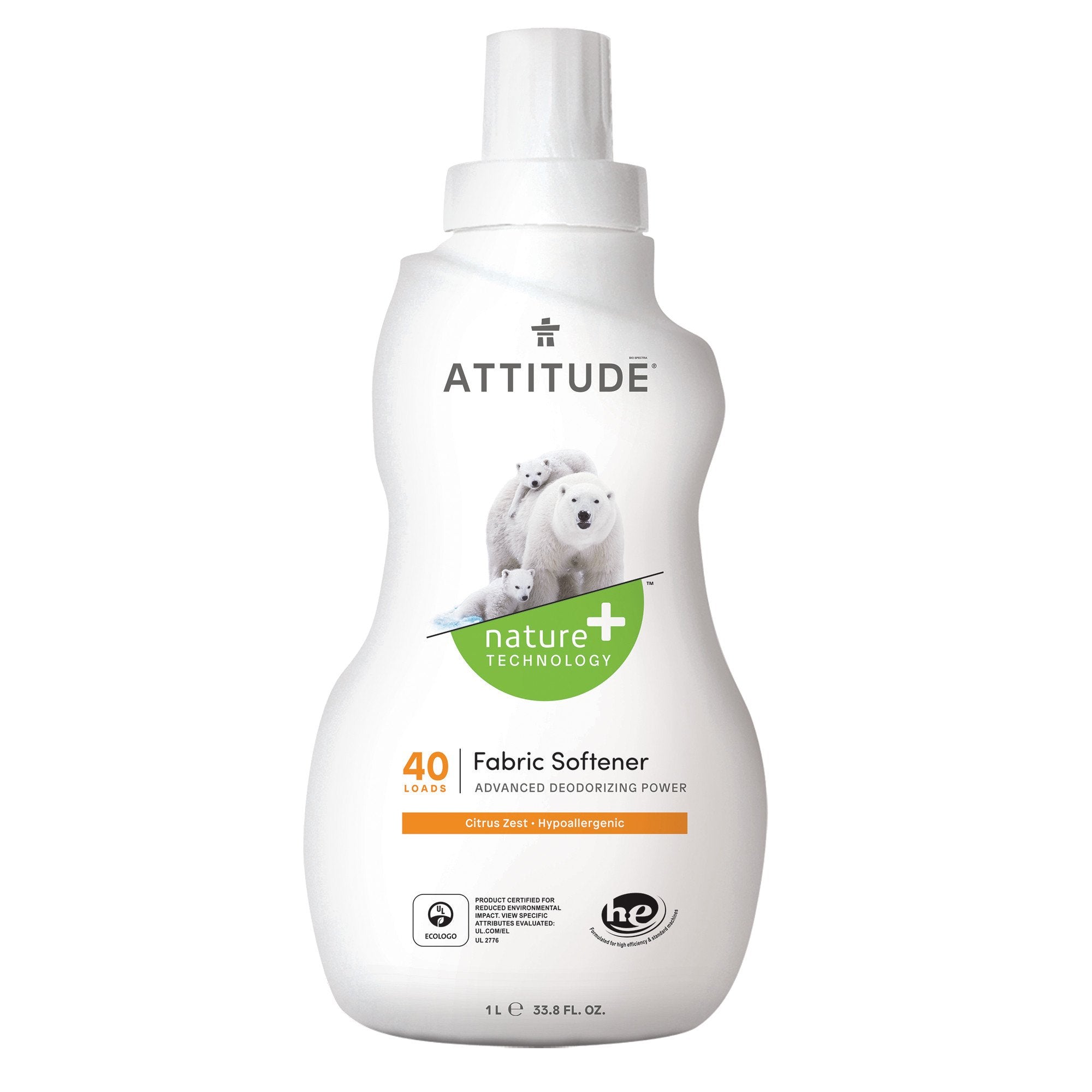 ATTITUDE Nature+ Fabric Softener Citrus Zest 12142_en?_main? Citrus Zest / 40 loads