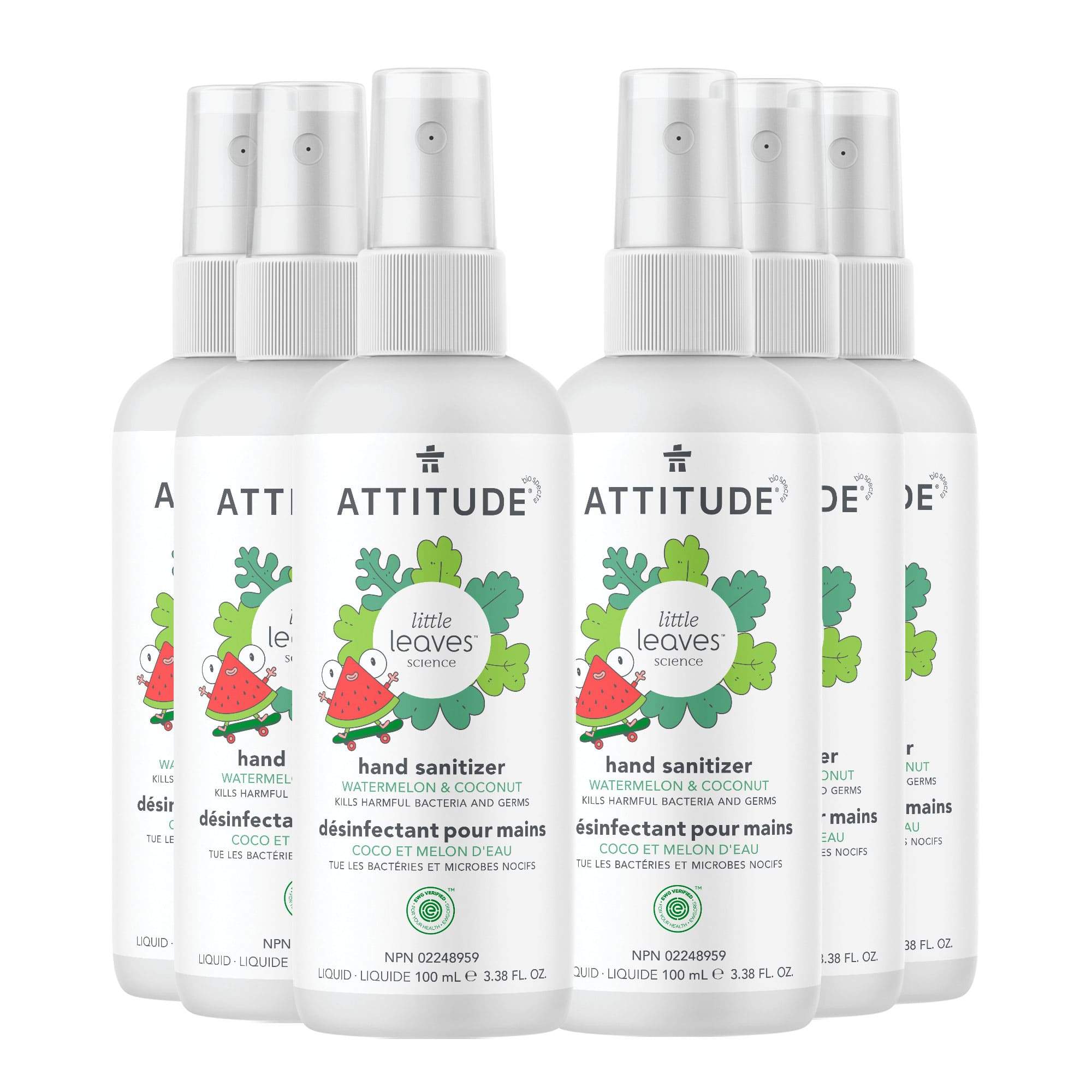 Hand Sanitizer little leaves™ - Watermelon and Coconut BDL-6-11317_en?_main? Bundle of 6 units - 100 mL