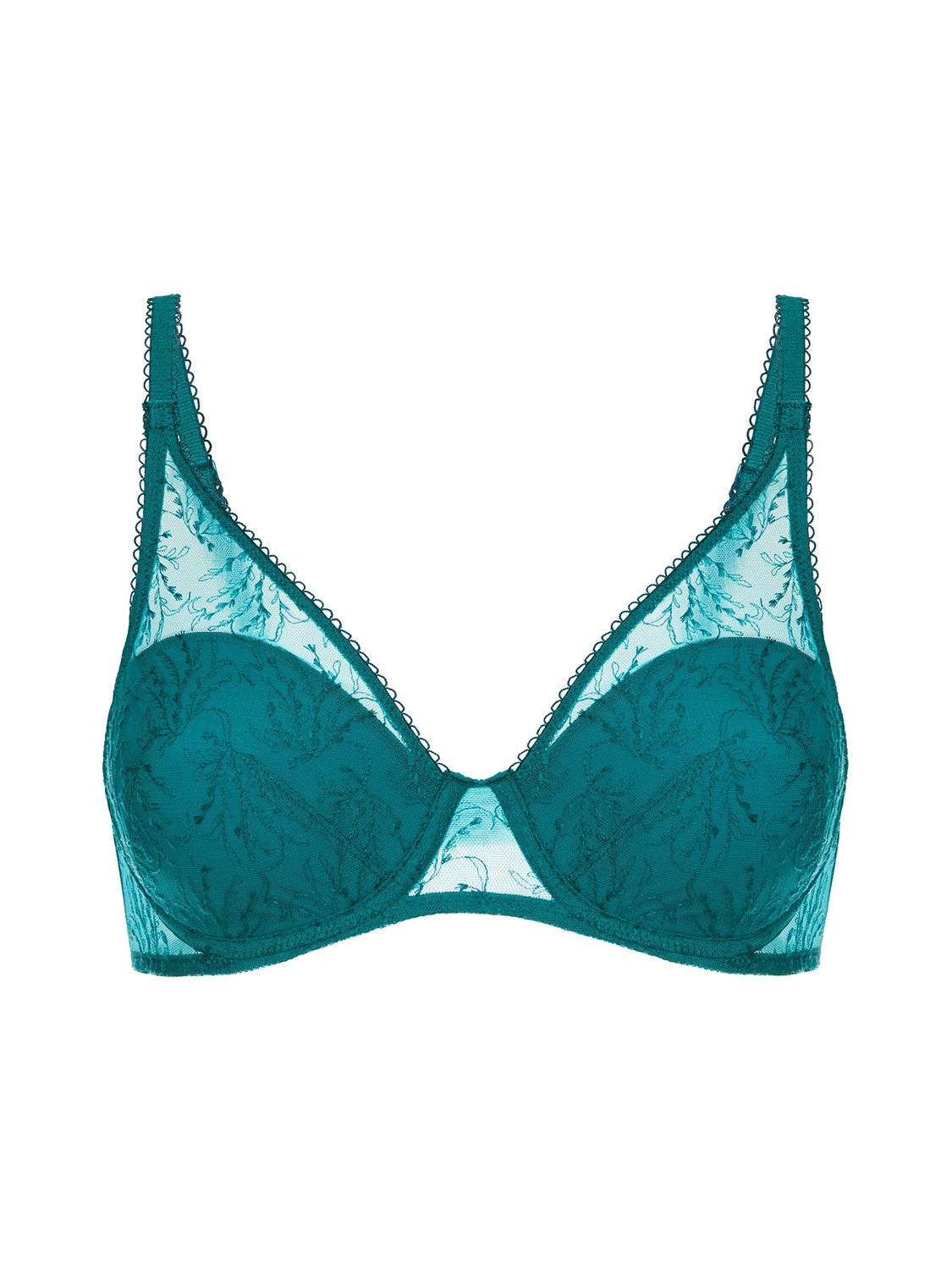 Full cup support bra - Emerald green