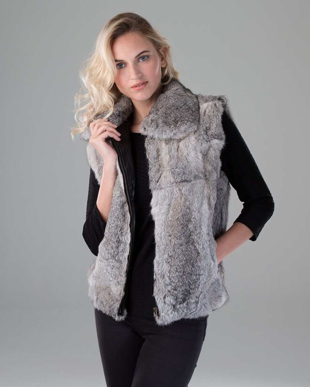 Long Hair Rabbit Vest
