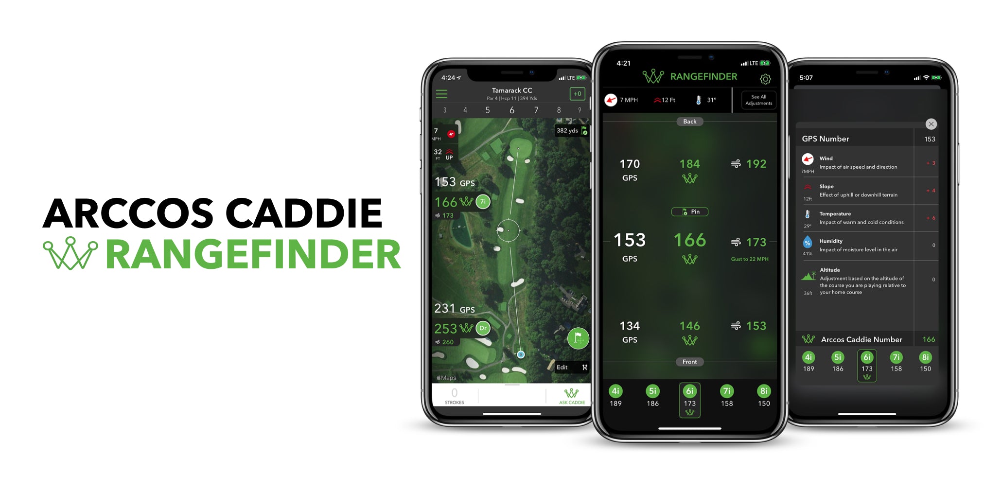 Arccos Caddie Rangefinder - Golf's First Artificial Intelligence Rangefinder