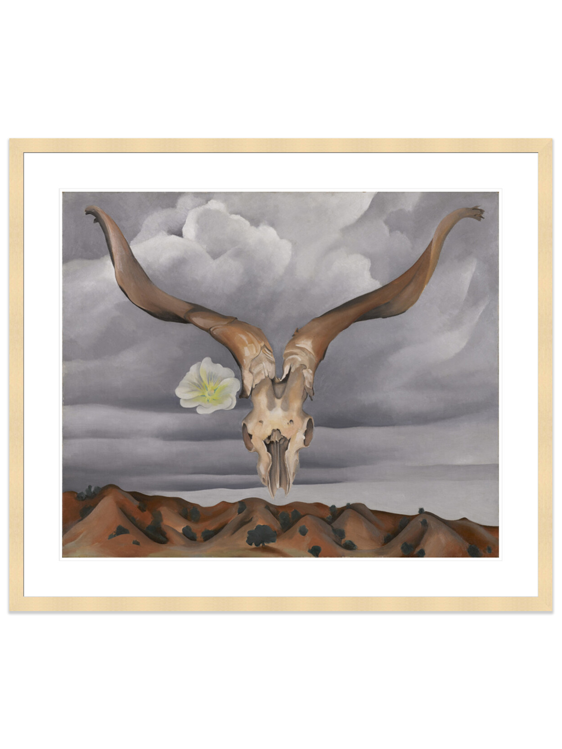 Ram's Head, White Hollyhock-Hills (Print) by Georgia O'Keeffe