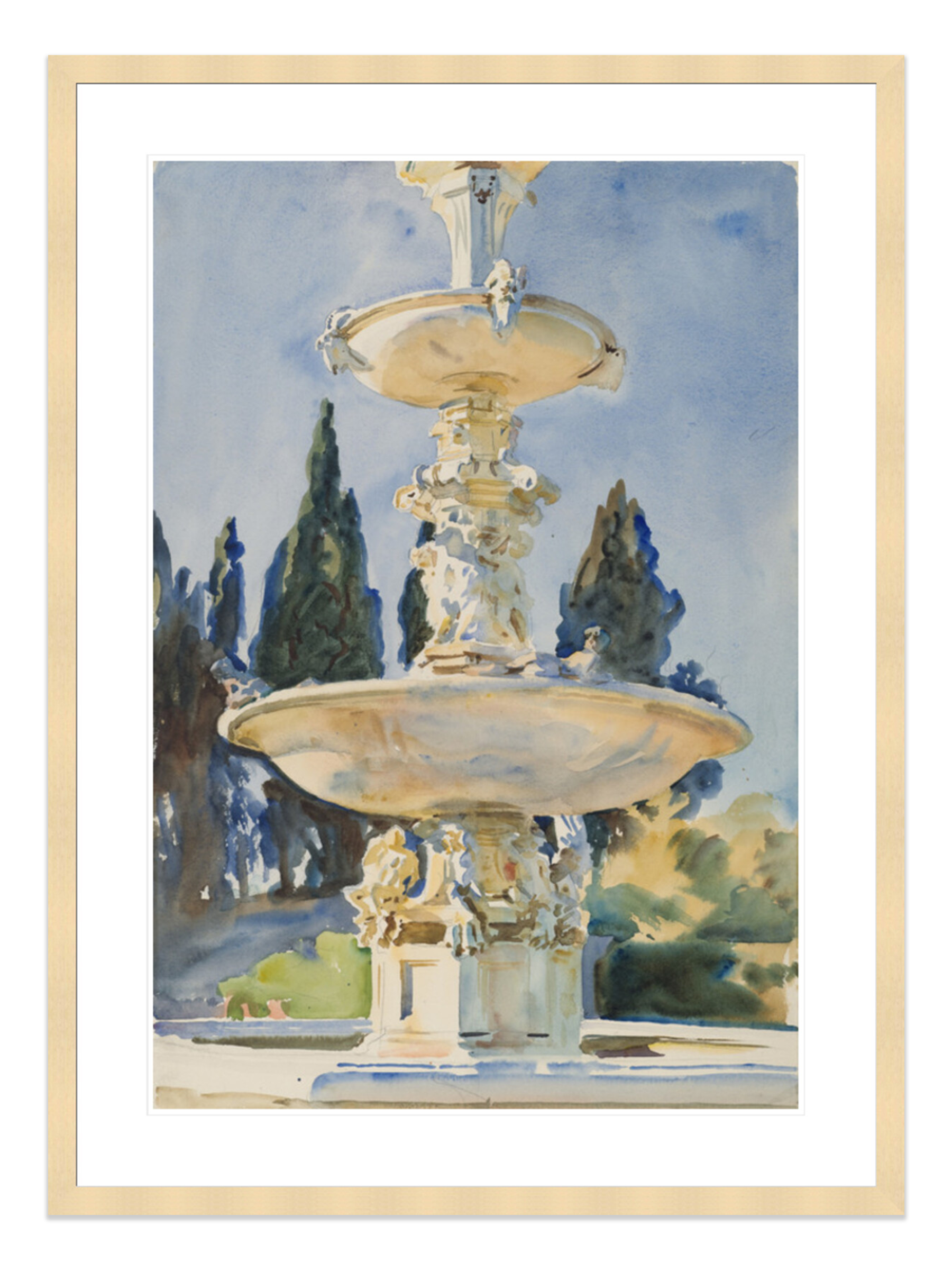 In a Medici Villa (Print) by John Singer Sargent