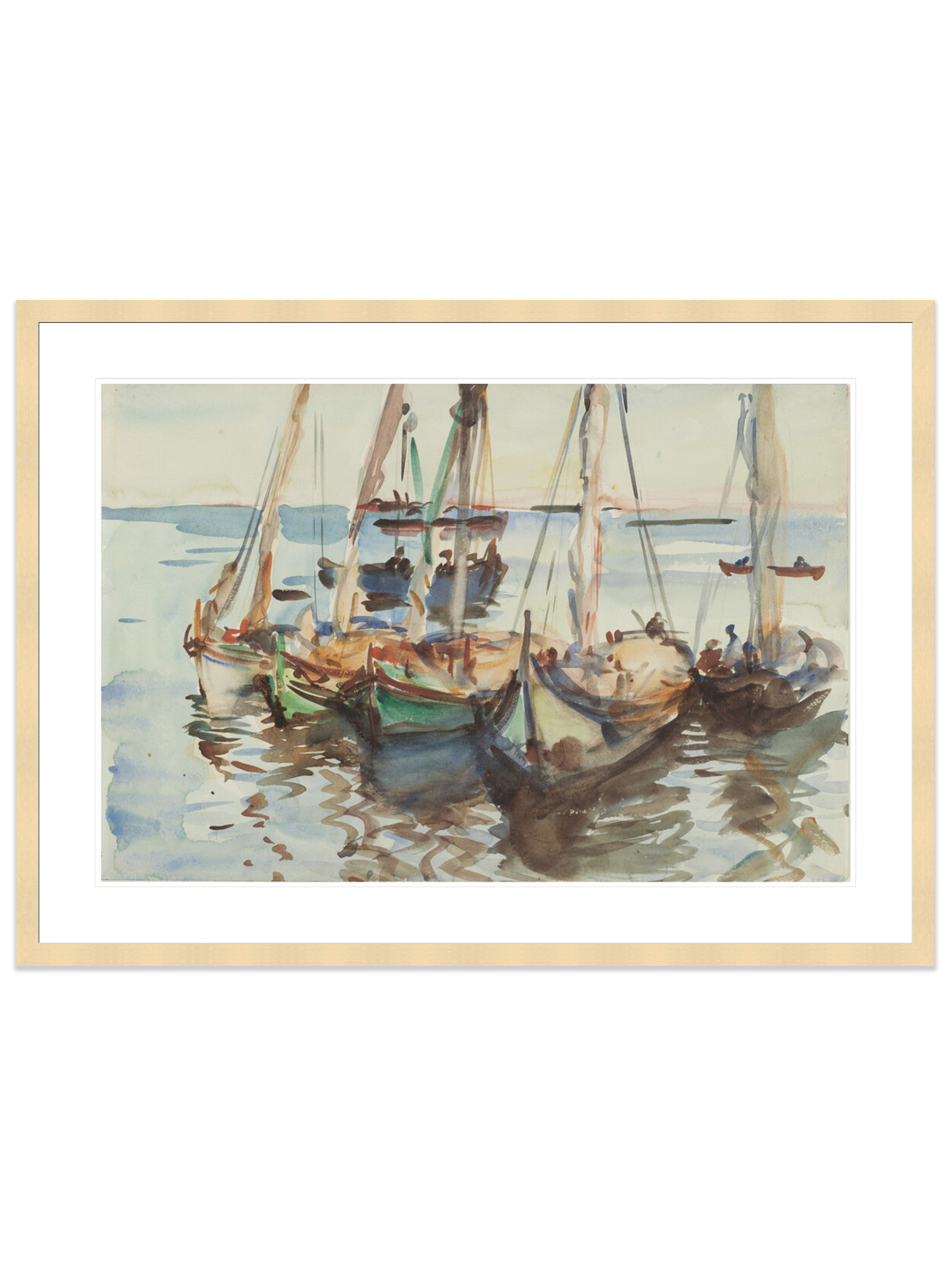 Portuguese Boats (Print) by John Singer Sargent