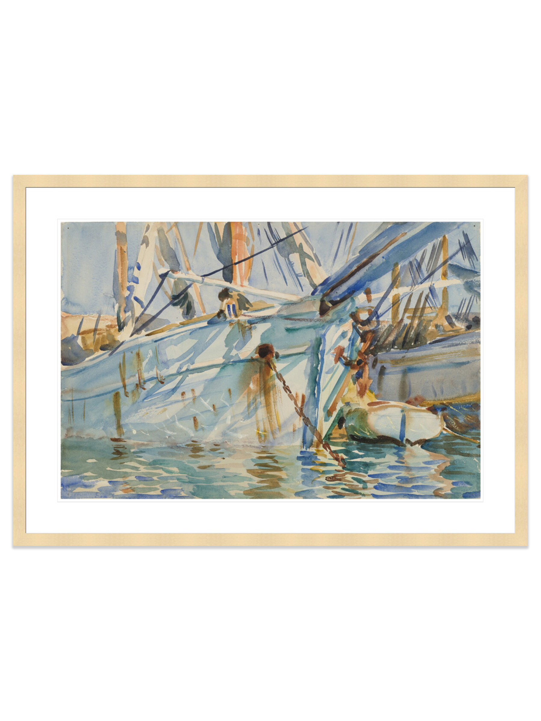 In a Levantine Port (Print) by John Singer Sargent