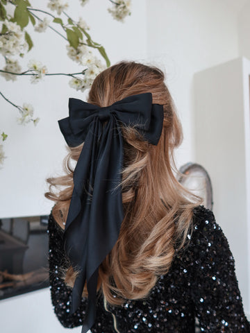 Big Satin Hair Bow and soft curls