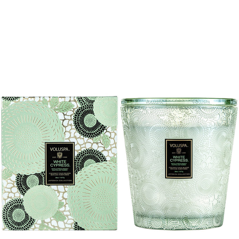 VOLUSPA | White Cypress 3 Wick Hearth Candle