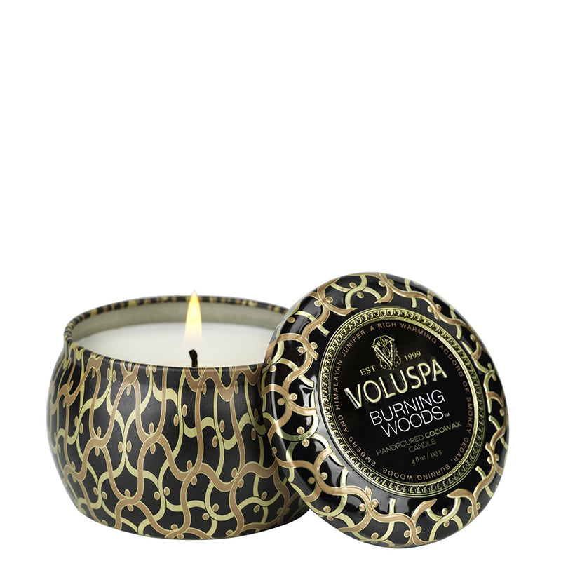 VOLUSPA | Burning Woods Mini Tin Candle