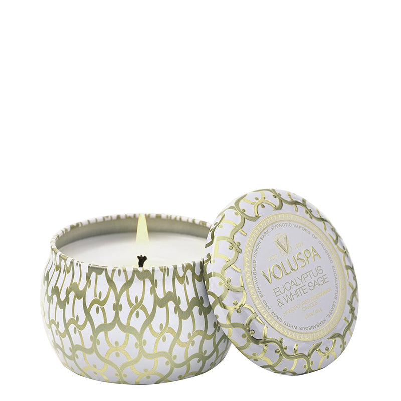 VOLUSPA | Eucalyptus & White Sage Mini Tin Candle