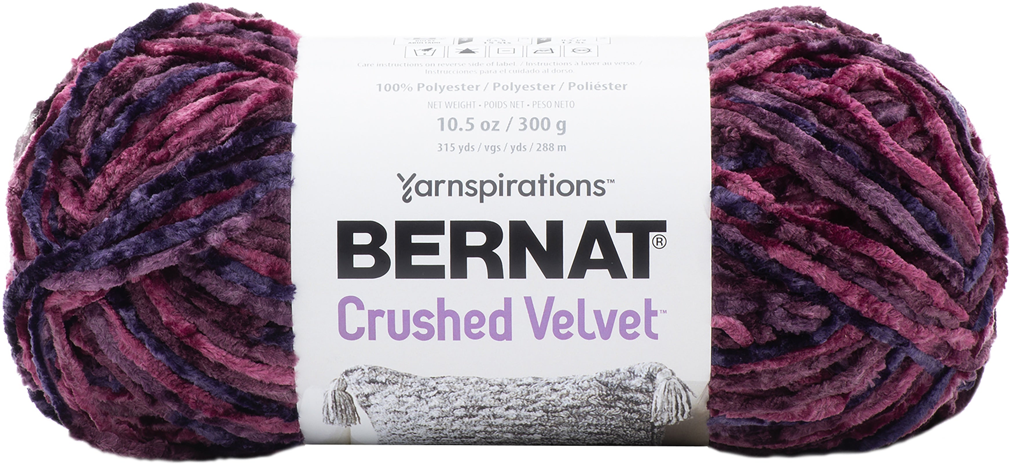 Bernat Crushed Velvet Yarn Burgundy