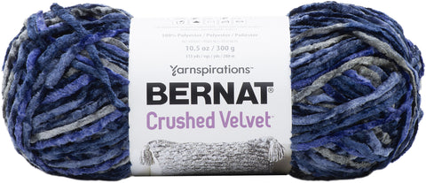 Bernat Crushed Velvet Yarn Navy