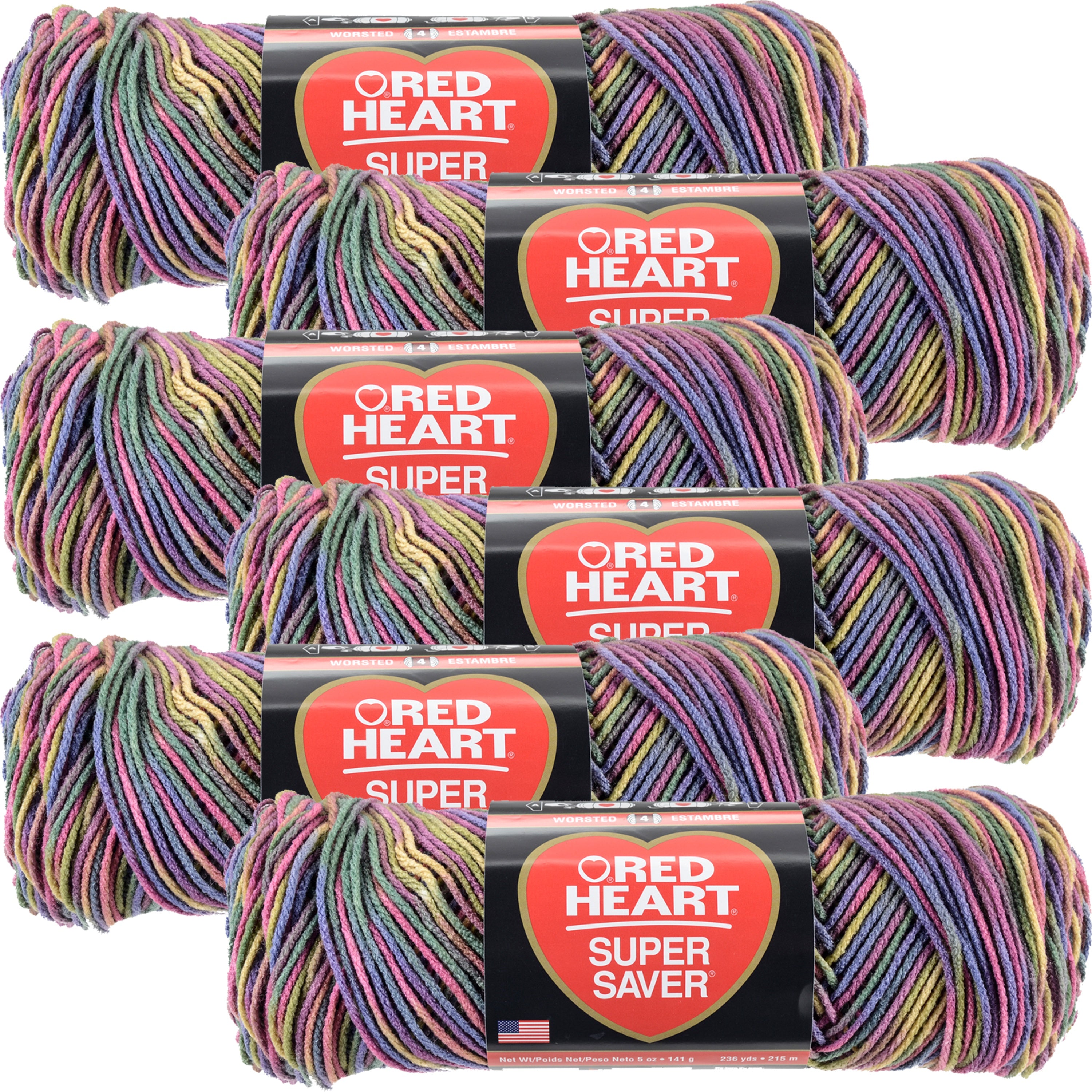 red heart pink tones yarn