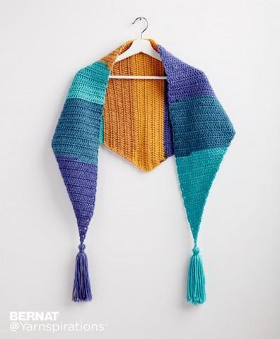 Bernat Crochet Kerchief Scarf Knitting Warehouse