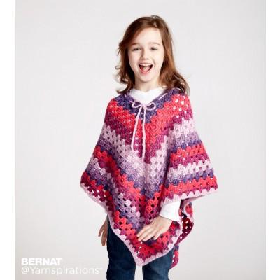 Bernat Girl S Crochet Poncho Knitting Warehouse