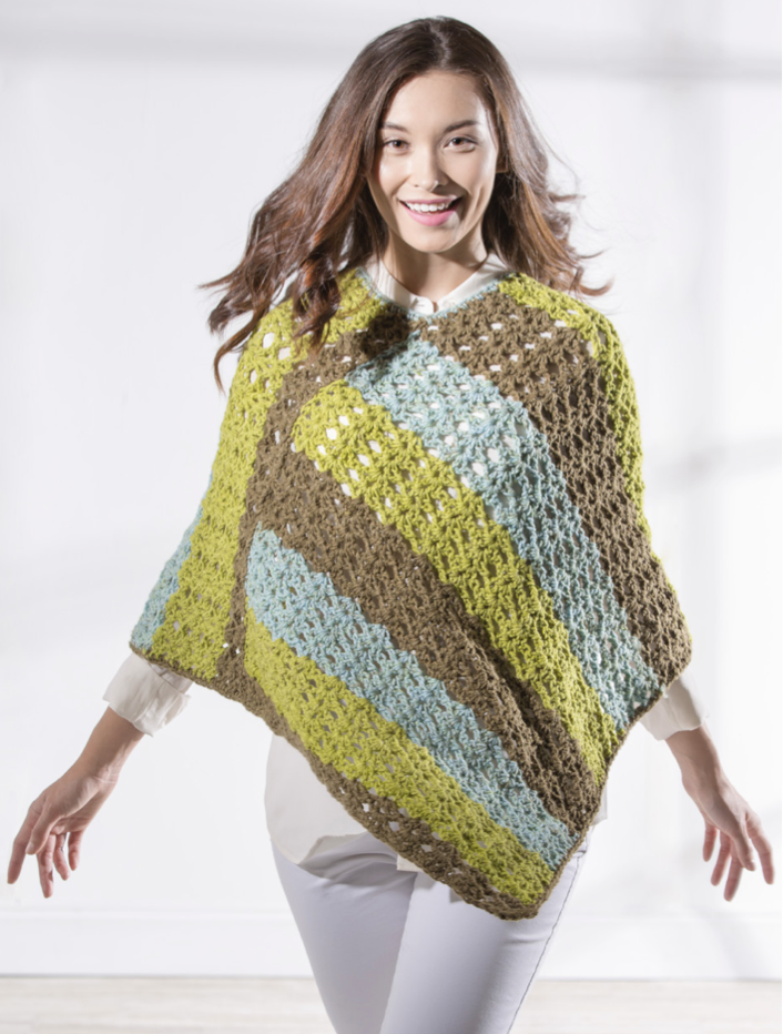 Star Stitch Crochet Poncho Knitting Warehouse