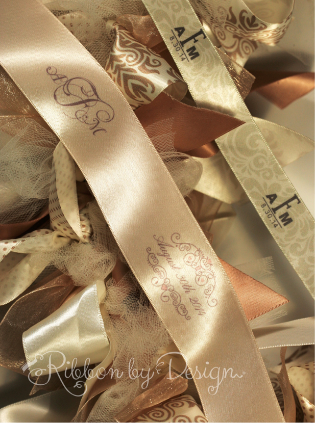 Wedding ribbon for the newly married Finnocchis 