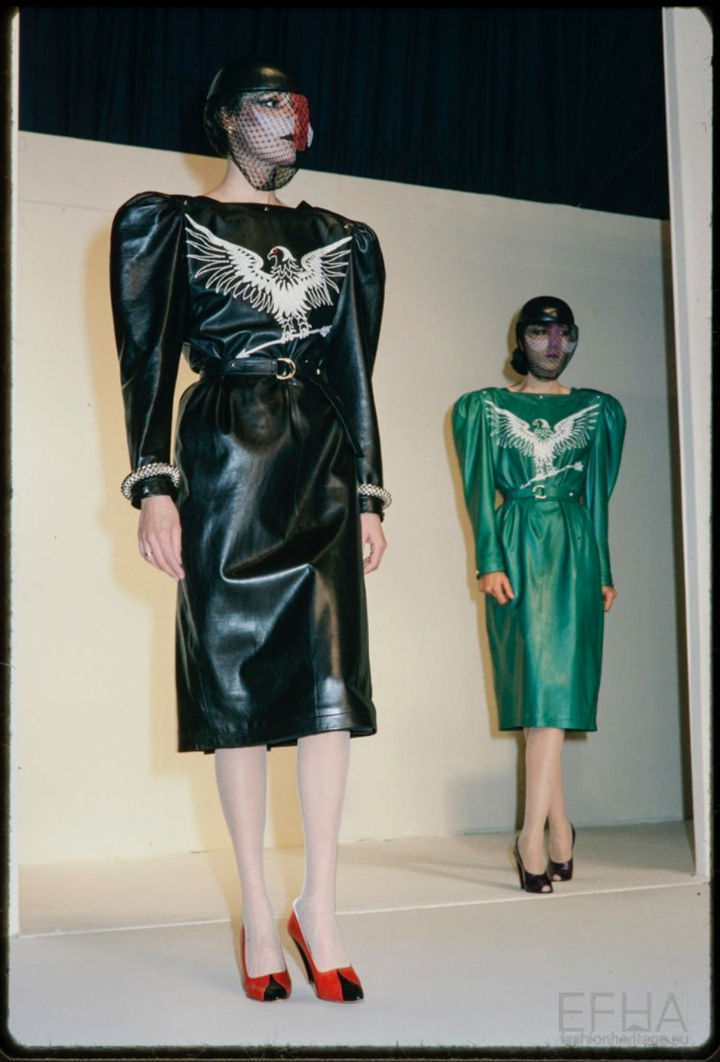 France, Paris, October 1978. Fashion show of Claude Montana, spring/summer 1979 women's ready-to-wear collection.