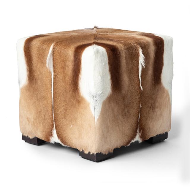 Springbok Hide Cube Ottoman - Ngala Trading product image