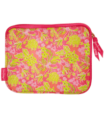Lilly Pulitzer bag, pouch, sleeve, accessory with vivid colors and signature floral pattern.