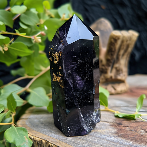 Unique Black Amethyst stone, exhibiting dark and mysterious shades, perfect for statement jewelry.