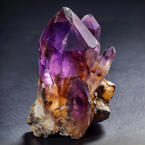 Rare Brandberg Amethyst from Namibia, known for its exceptional clarity and rich purple shades.