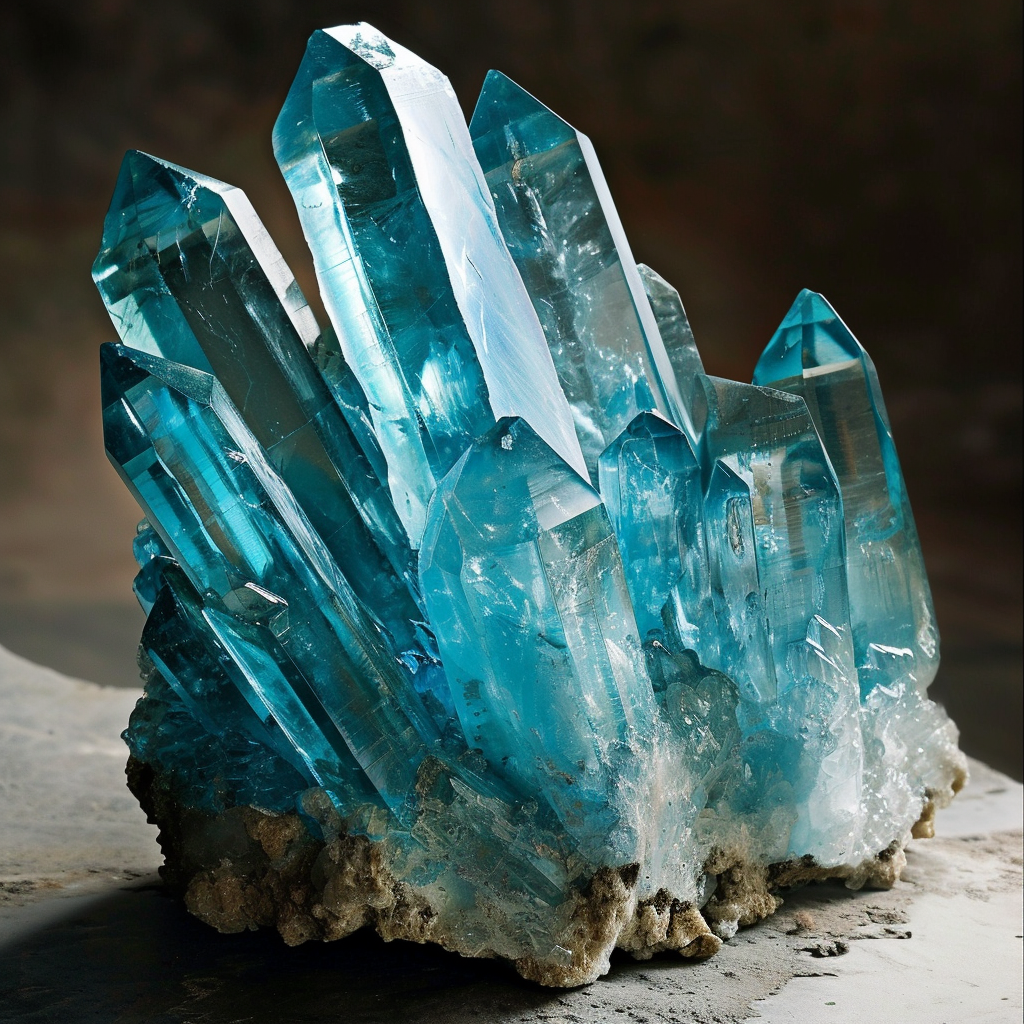 Rich, deep blue Maxixe Aquamarine, known for its intense color and rarity in gemstone collections.