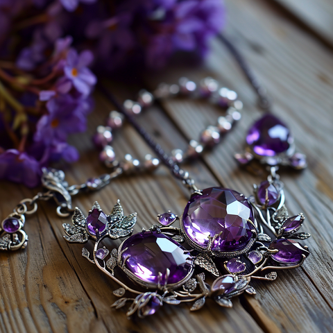 Charming Amethyst Earrings showcasing deep violet tones, perfect for adding a touch of sophistication to any outfit.