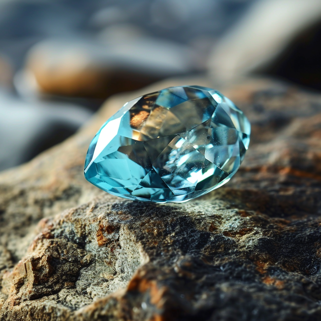 Aquamarine gemstone showcasing its healing and metaphysical properties, ideal for wellness and spiritual enthusiasts.