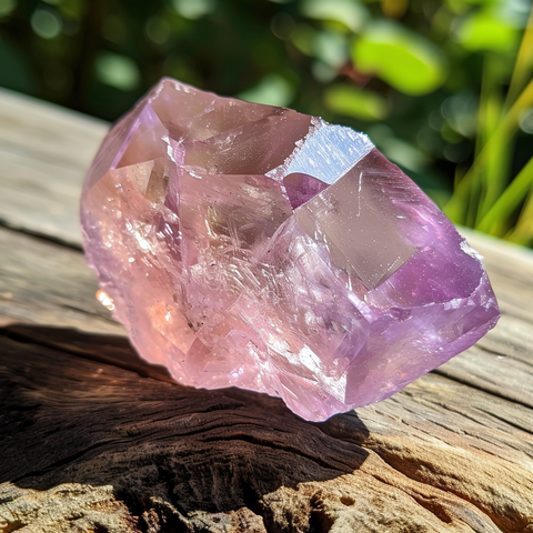 Gentle Pink Amethyst, offering a softer, more subtle alternative to the traditional purple amethyst.