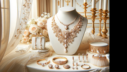A luxurious and sophisticated bridal jewelry collection featuring 18k gold.
