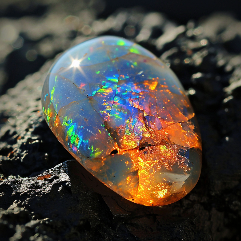 Lustrous Opal Gemstone, April's Alternative Birthstone, with Play-of-Color