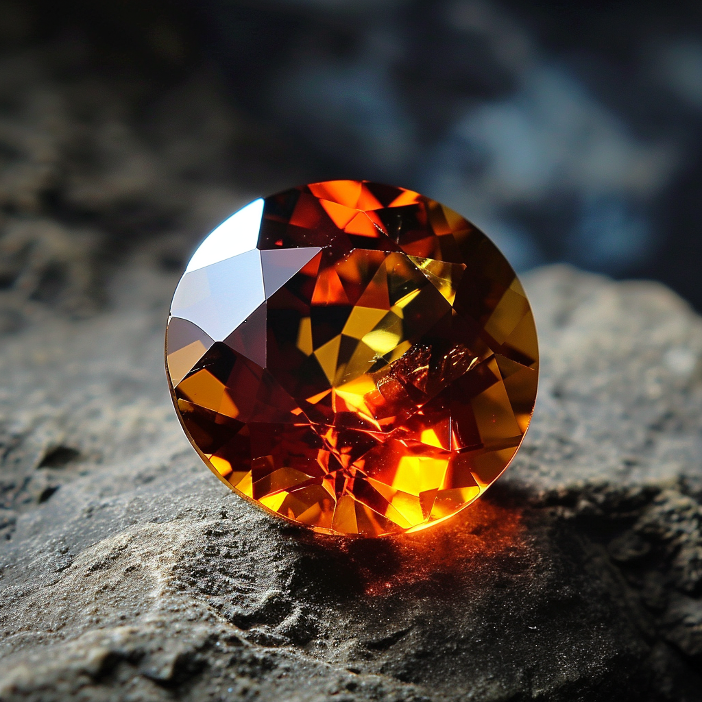 Brilliantly cut yellow garnet gemstone with its sunny and bright appearance, ideal for creating cheerful and vibrant jewelry.