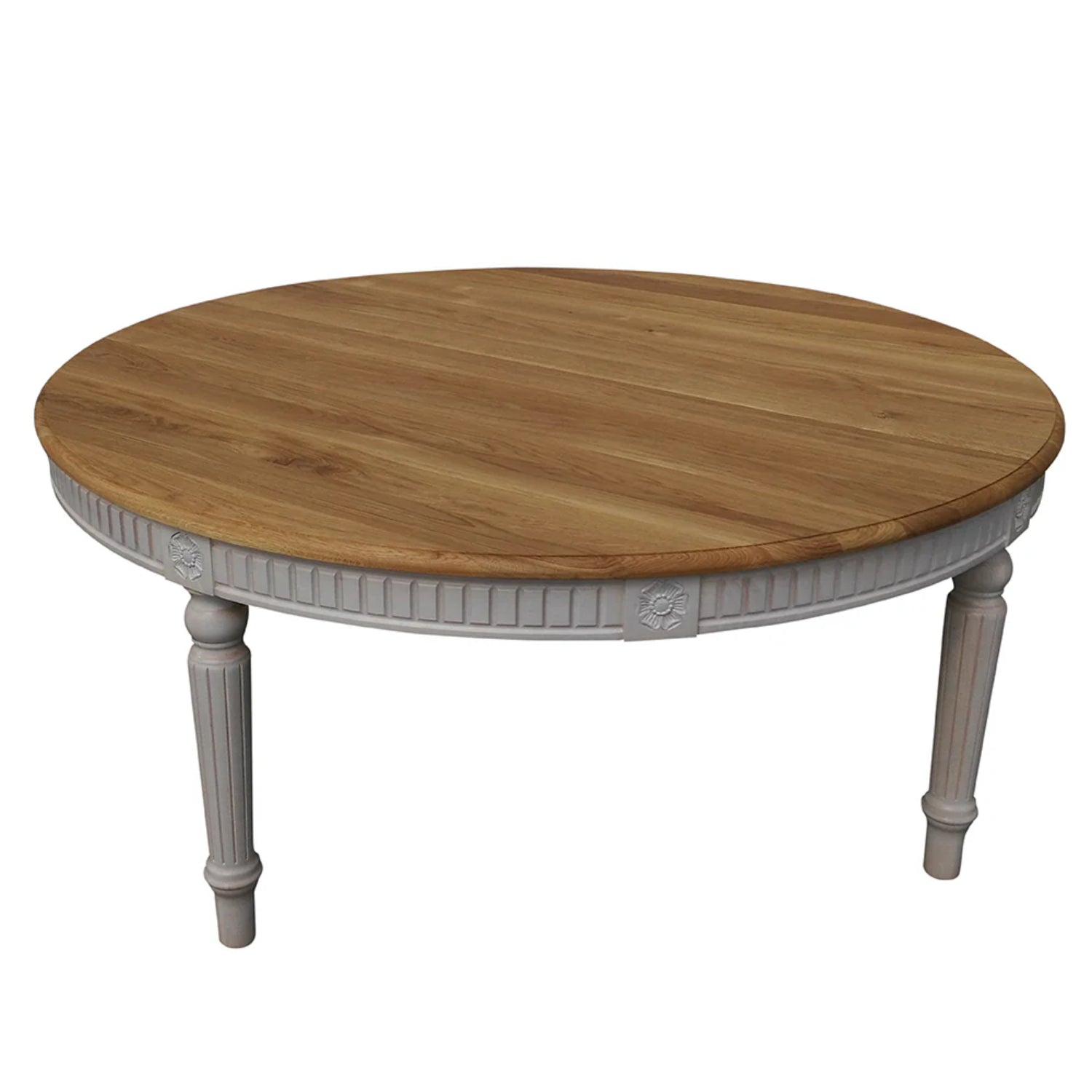 Maxima House Solid Wood Round Dining Table Badi, for Up to 6 People