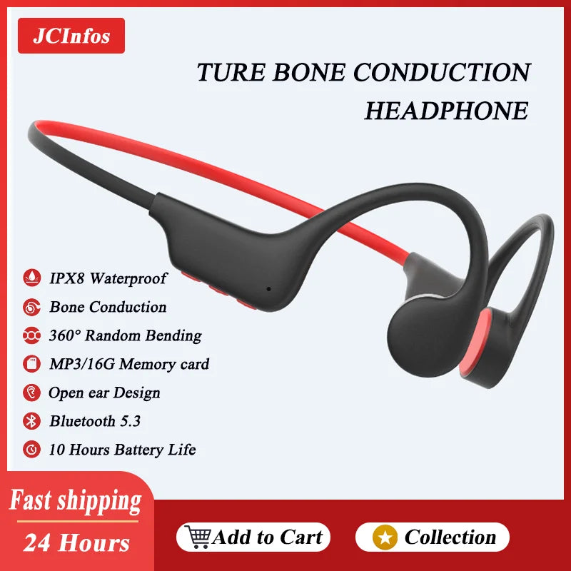 Bone Conduction True Wireless Earphones + Stellar Noise Cancellation