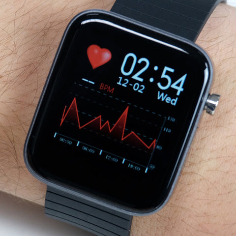 Image of the Life Watch - Deluxe blood pressure monitoring feature.