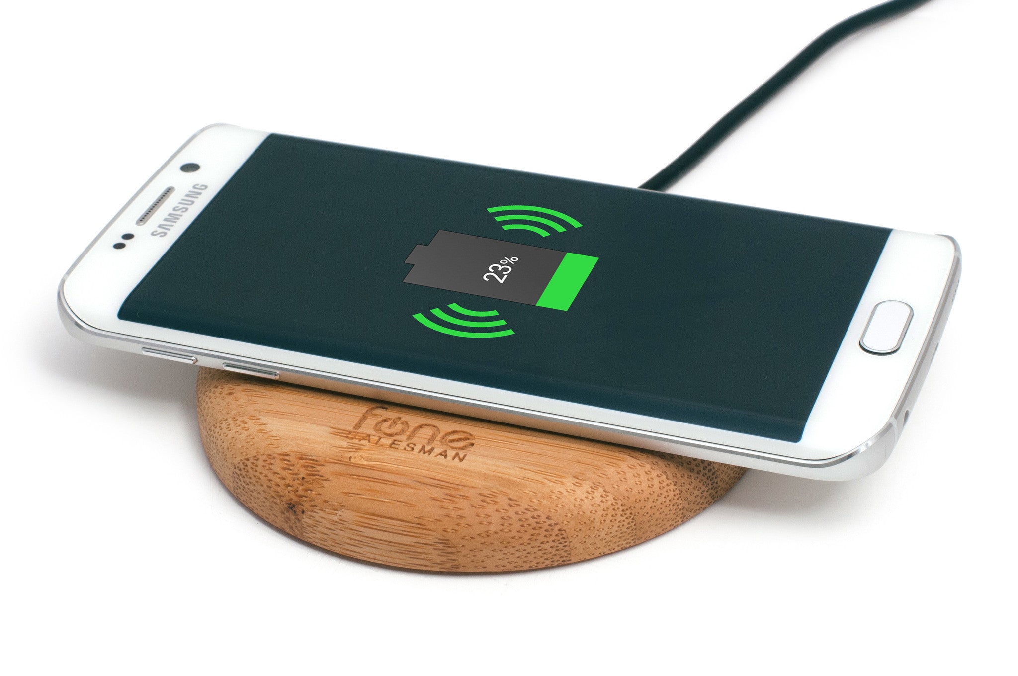 WoodPuck: Bamboo Edition Qi Wireless Charging Pad - Fonesalesman