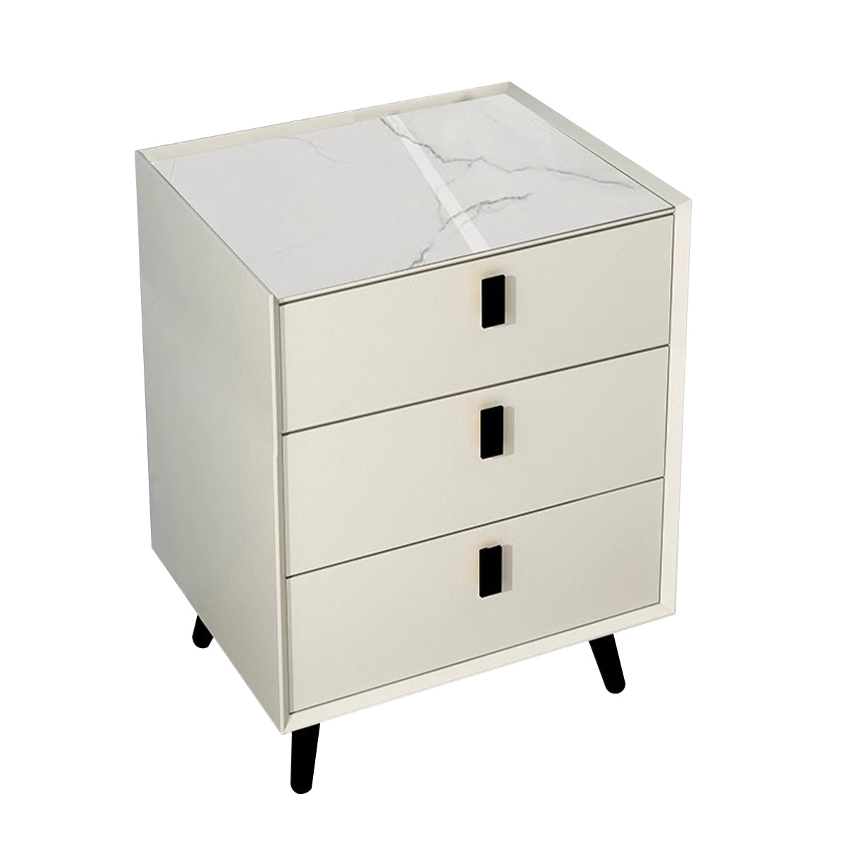 Compact and Multi-Functional Nightstand Equipped with LED Light