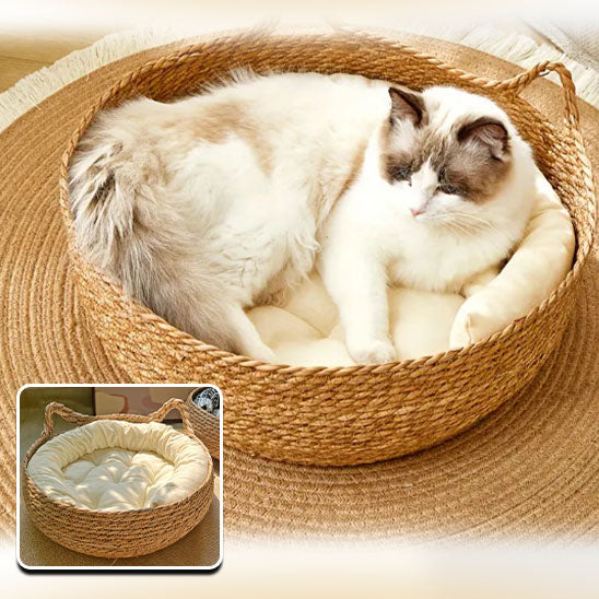 Panier en osier pour chat - Confort