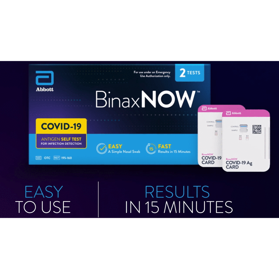 BinaxNOW COVID19 Antigen Rapid SelfTest At Home Kit (Each Box Contai