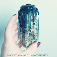 Witch Bottle Sealed in Black Wax By Jumi of Diamonds