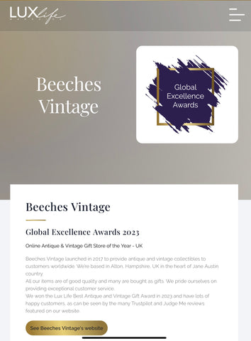 Lux Life Global Excellence Award Winner Beeches Vintage