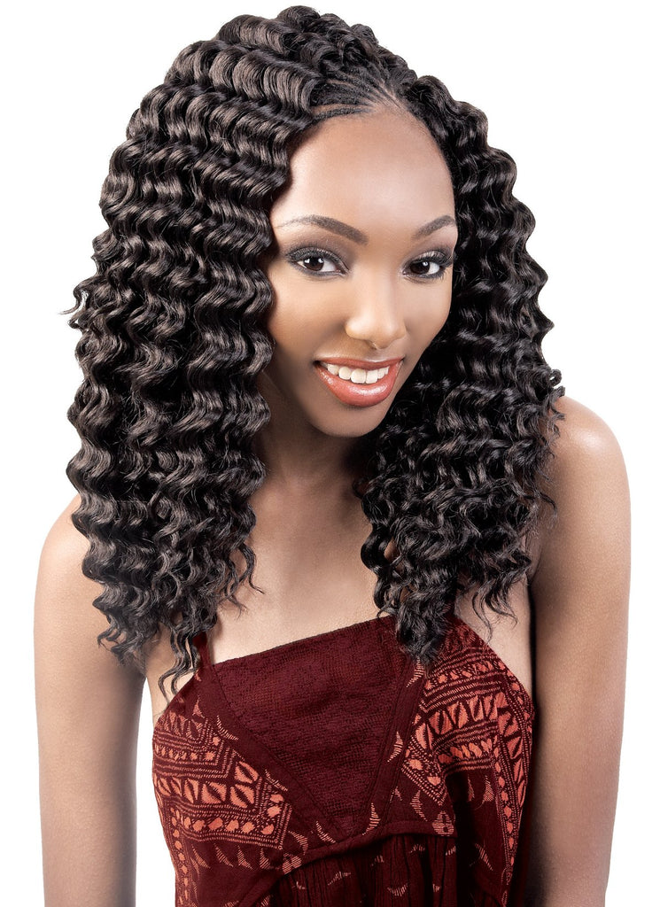 Motown Tress Synthetic Crochet Braiding Hair Deep Twist 18