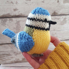 knitted blue tit