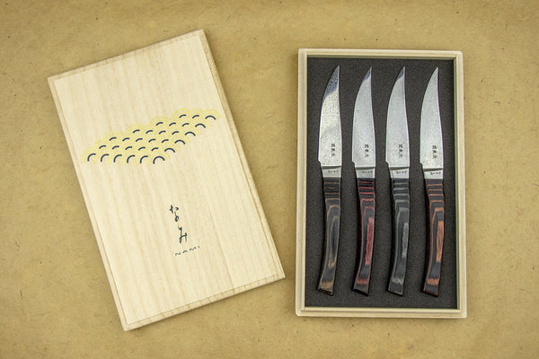 MCUSTA ZANMAI DAMASCUS 4.5/115mm STEAK KNIFE SET OF 5