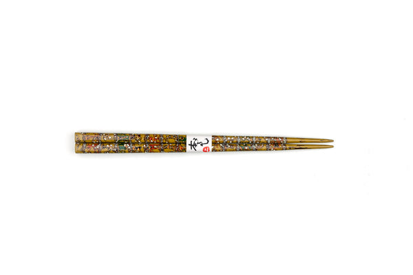 Luxury and Traditional Chopsticks Gift Wakasa Lacquered Shikki Kujyaku