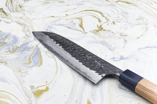 Japanese kitchen knife Yoshimi Kato Petty Aogami Super S/S clad Cherry  D-901 15cm for sale