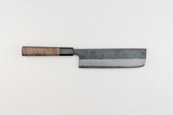 Syosaku Japanese Vegetable Knife VG-1 Gold Stainless Steel Mahogany Handle, Nakiri 6.3-Inch (160mm)
