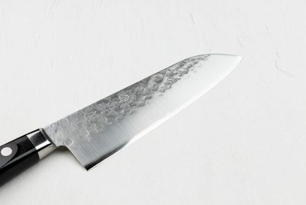 Santoku VG-10 Tsuchime Damascus Western Handle 180mm – MUSASHI